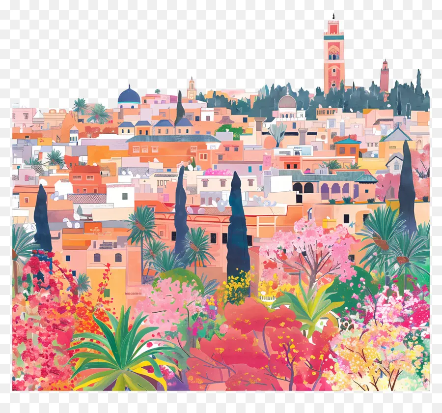 Marrakech，Paisagem Urbana PNG