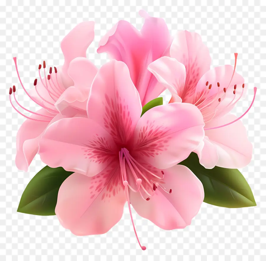 Flores De Desenhos Animados 3d，Rosa Cor De Rosa PNG