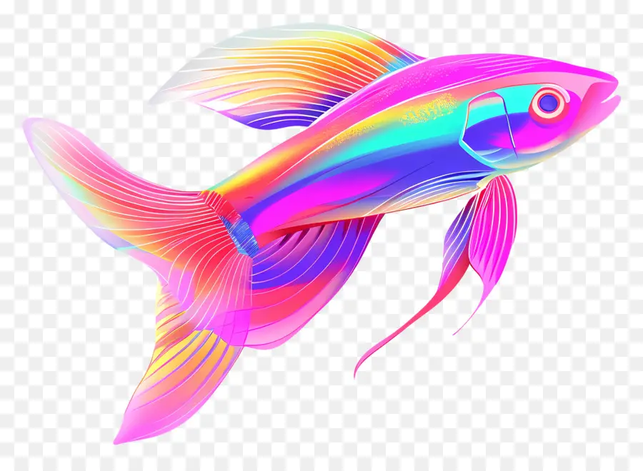 Glofish，Peixes Arco íris PNG