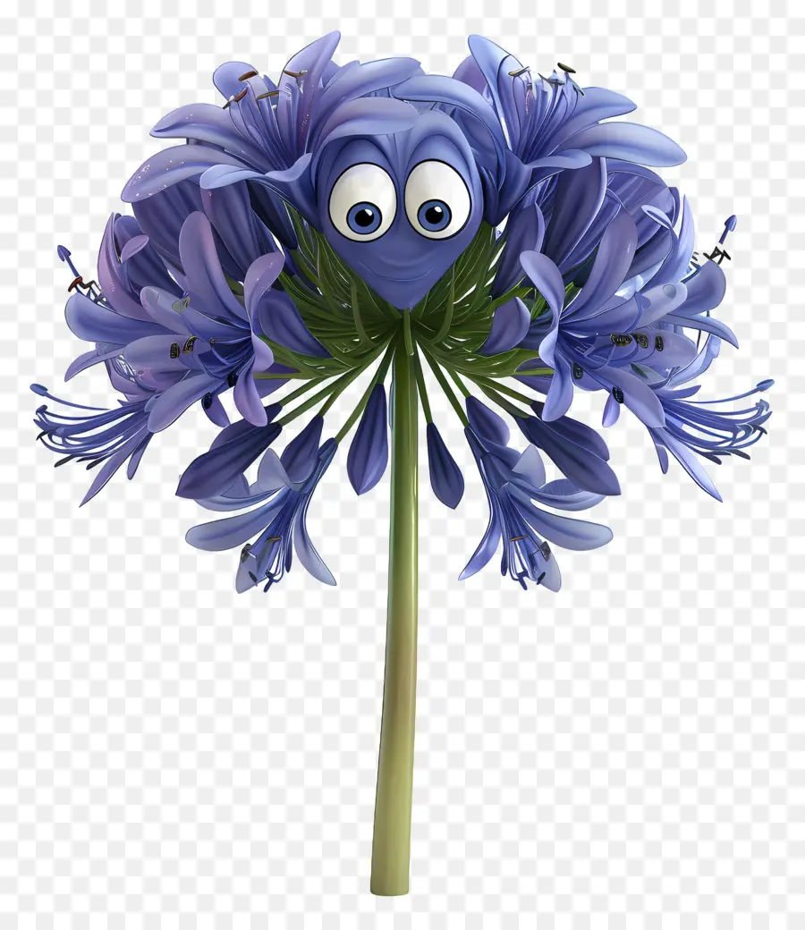 Flores De Desenhos Animados 3d，Flores Azuis PNG