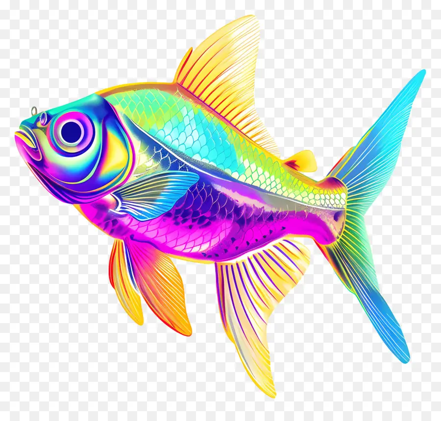 Glofish，Peixes Arco íris PNG