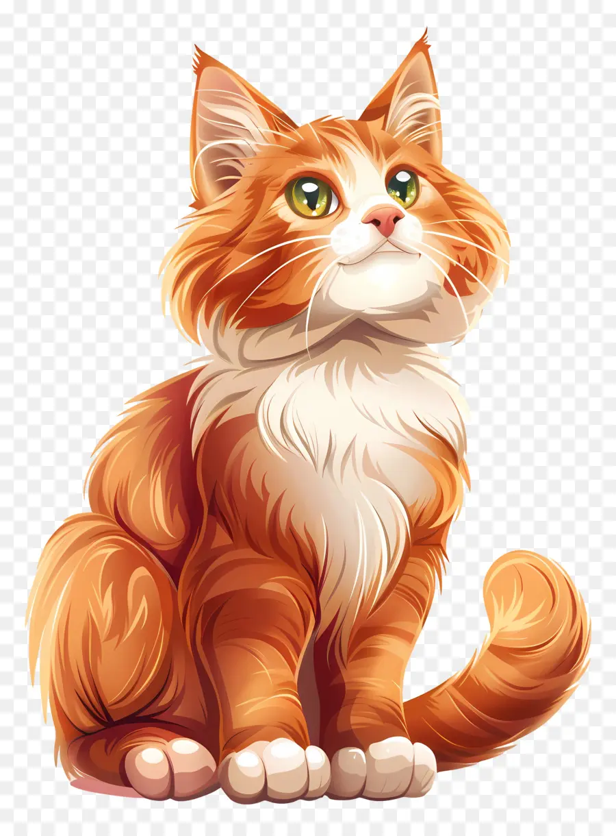 Ginger Cat，Fofo Gato PNG