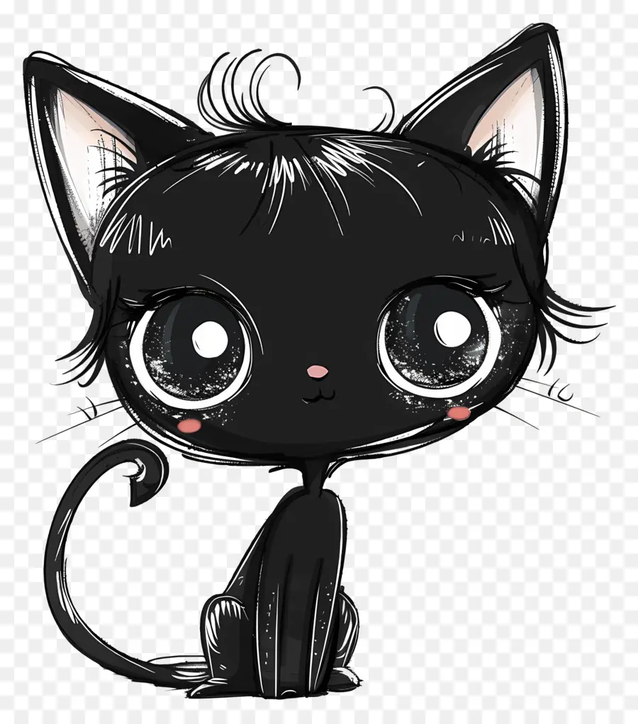 Kuromi，Gato Preto PNG