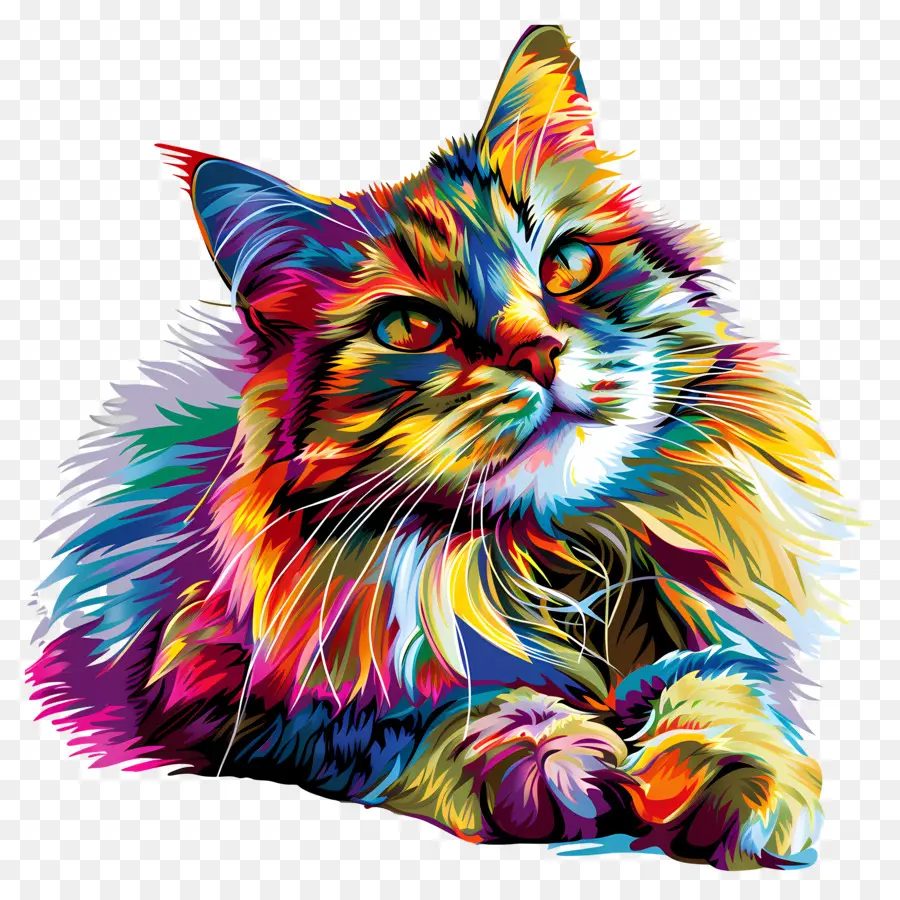 Gato，Colorido Gato PNG