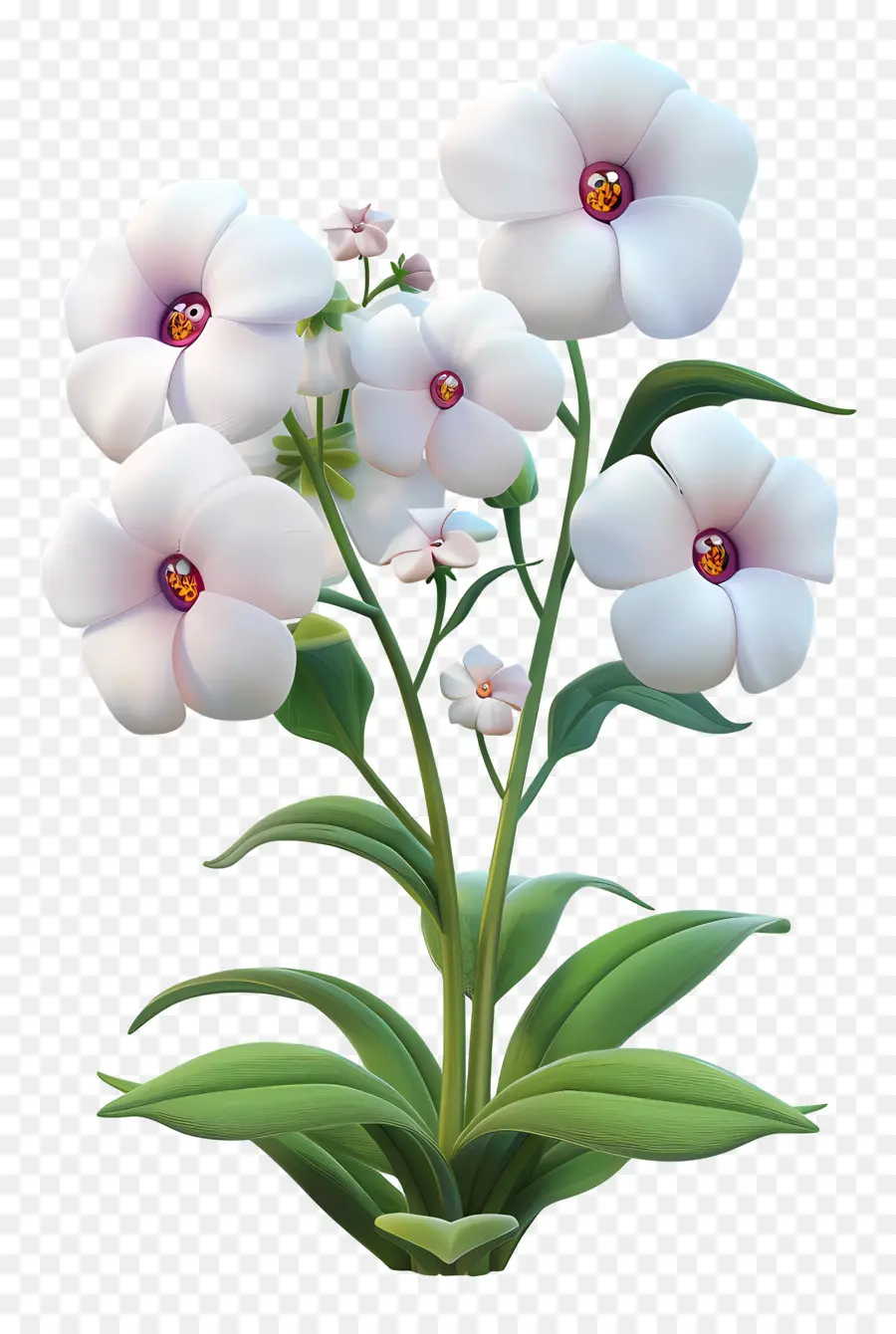 Flores De Desenhos Animados 3d，Flor Branca PNG