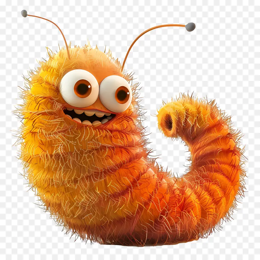 Cartoon 3d Fuzzy，Cartoon Worm PNG