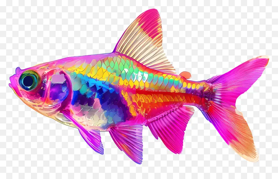 Glofish，Arco íris Peixe Dourado PNG