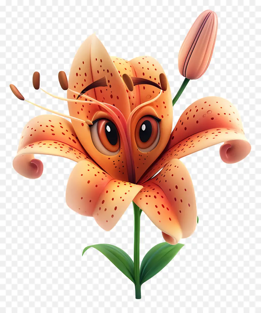 Flores De Desenhos Animados 3d，Flor Do Lírio PNG
