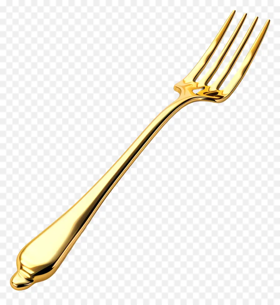 Gold Fork，Talheres PNG