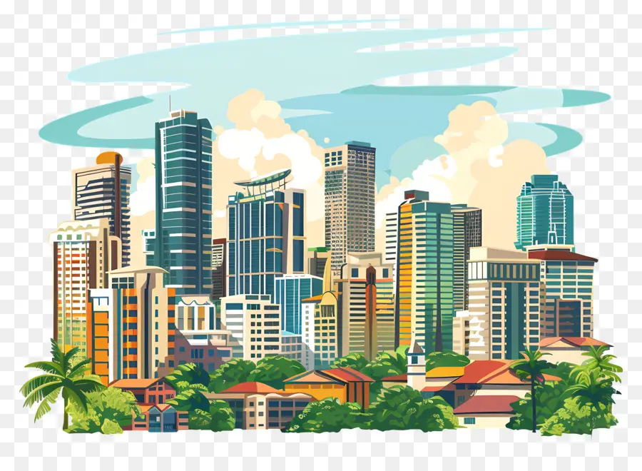 Skyline Da Cidade De Cebu，O Horizonte Da Cidade PNG