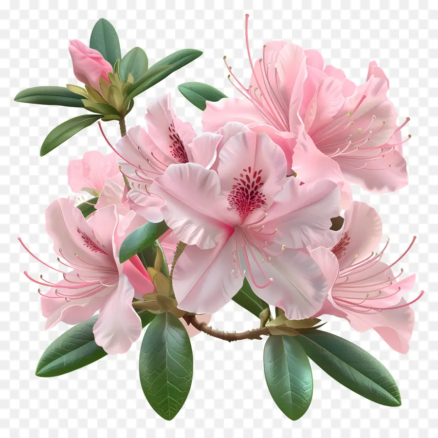 Flores De Desenhos Animados 3d，Azalea Rosa PNG