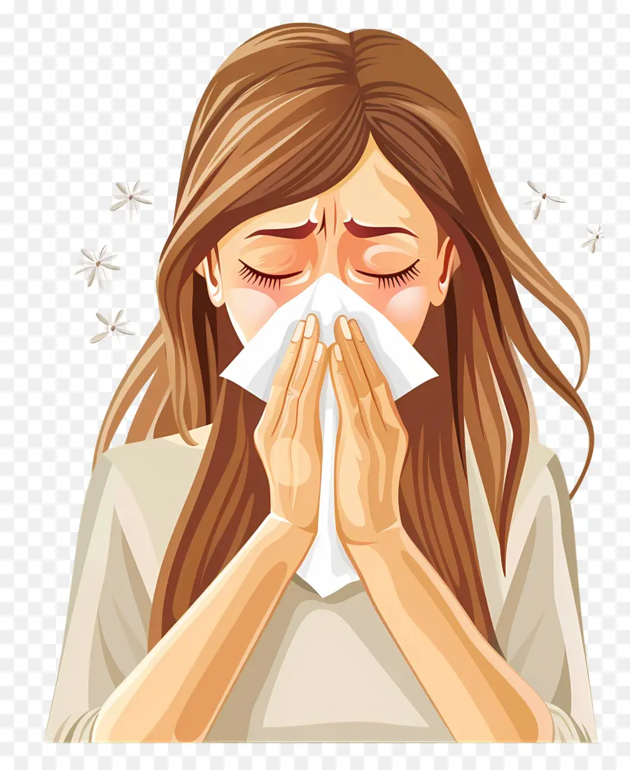 Alergia à Rinite Alérgica，Triste PNG