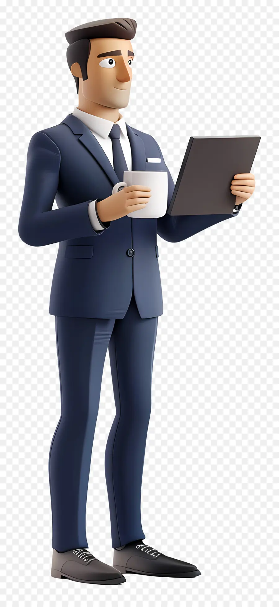 Businessman，Computador Tablet PNG