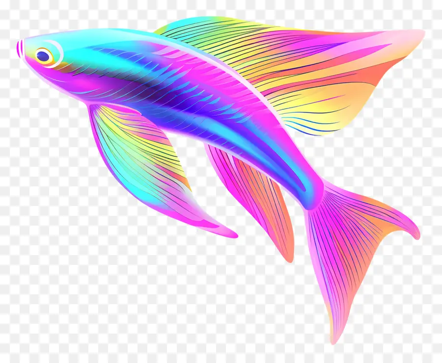 Glofish，Peixes Coloridos PNG
