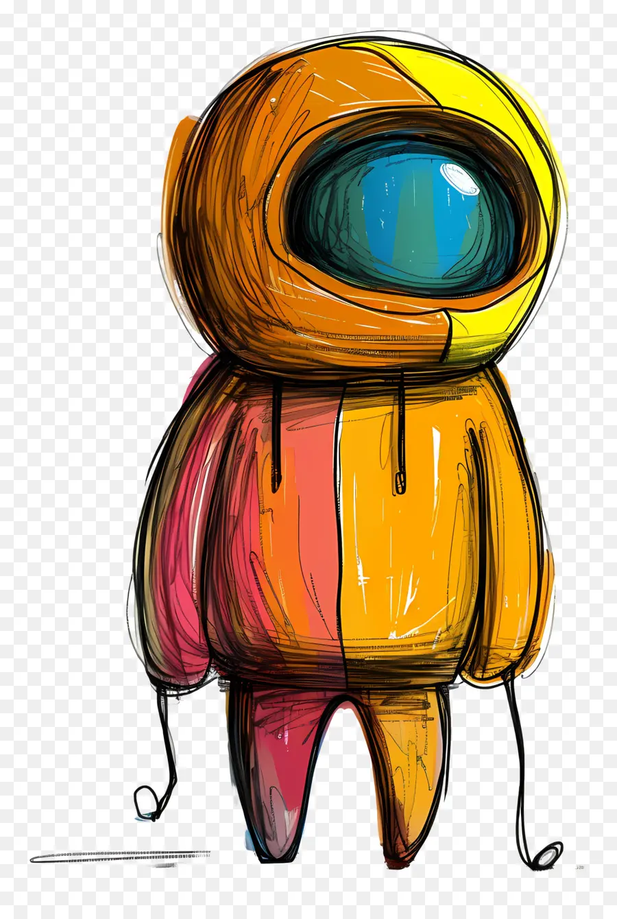 Figura，Astronauta Colorido PNG