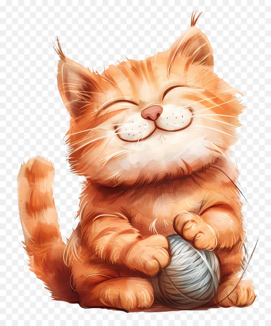 Ginger Cat，Gato PNG