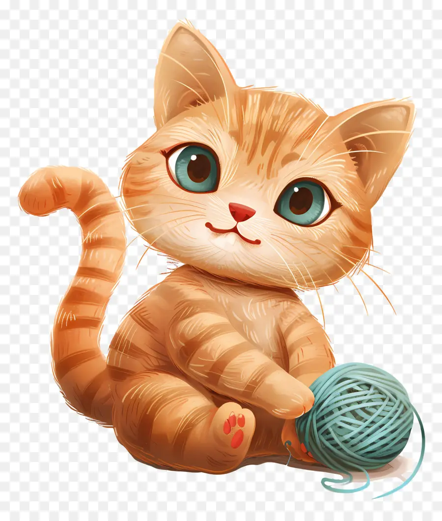 Ginger Cat，Gato PNG