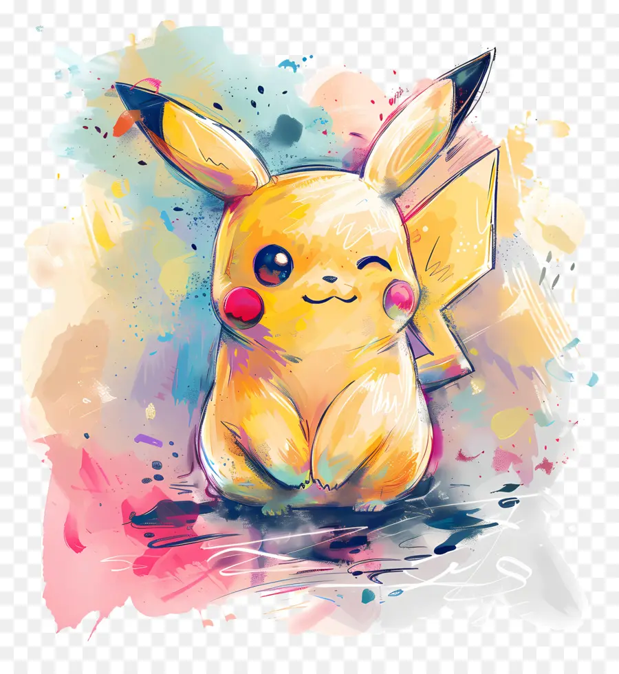 Pikachu，Pintura PNG
