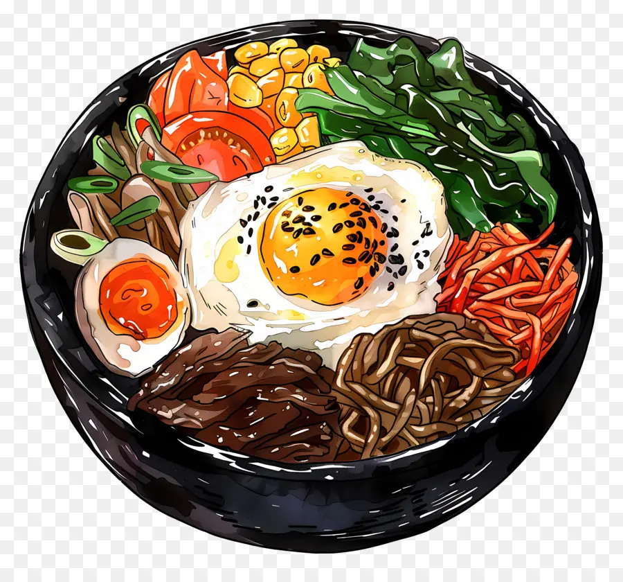 Bibimbap，Macarrão PNG