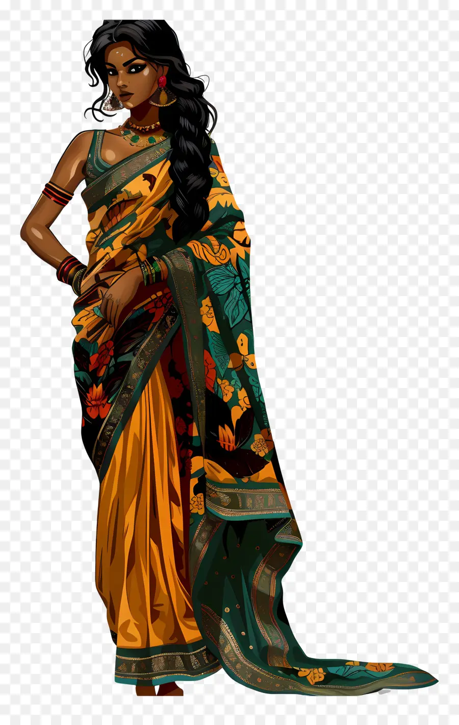 Sanz Banarasi Bom，Traje Indiano Tradicional PNG