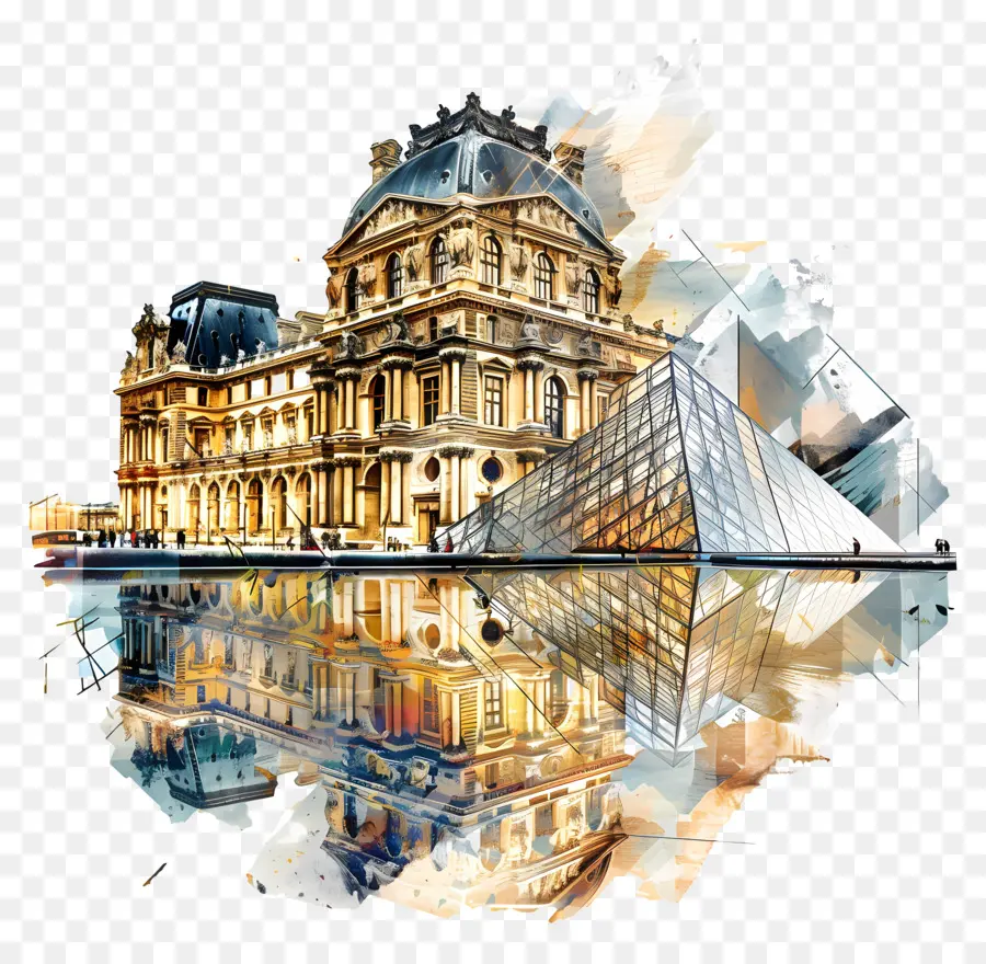 Museu Do Louvre，Digital Art PNG