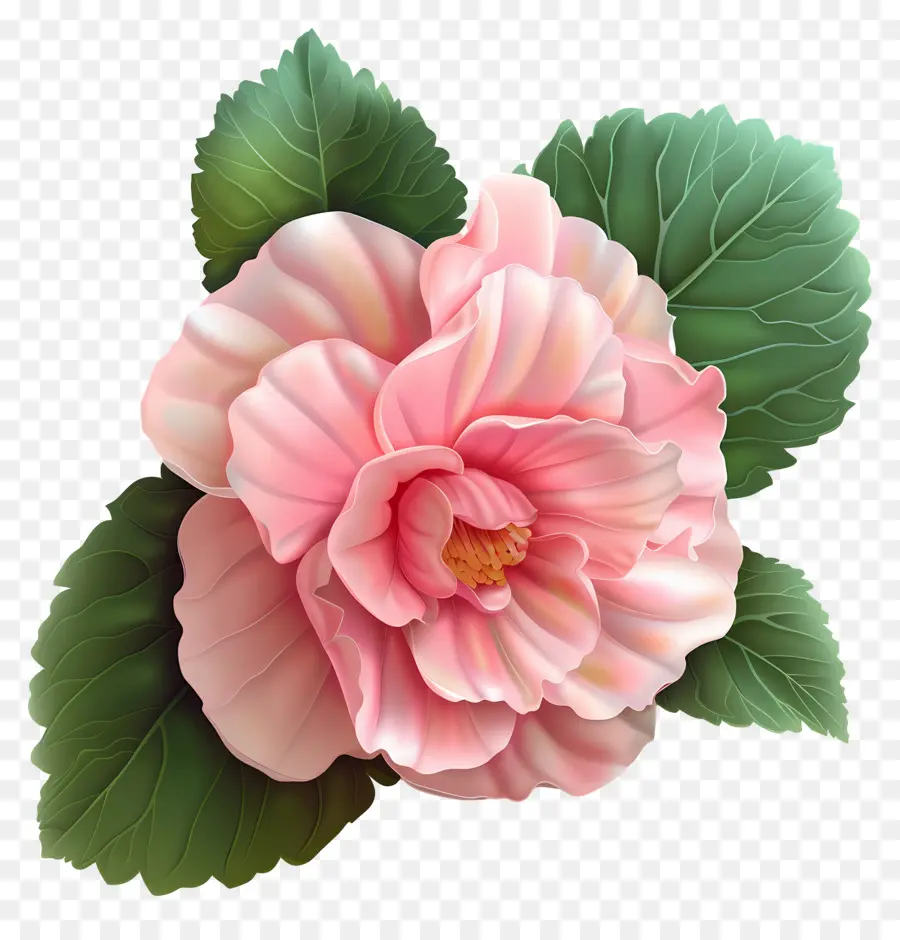Flores De Desenhos Animados 3d，Cor De Rosa Hibisco PNG