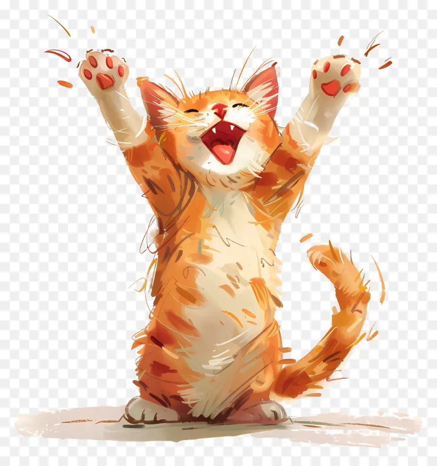 Happy Cat，Gato PNG