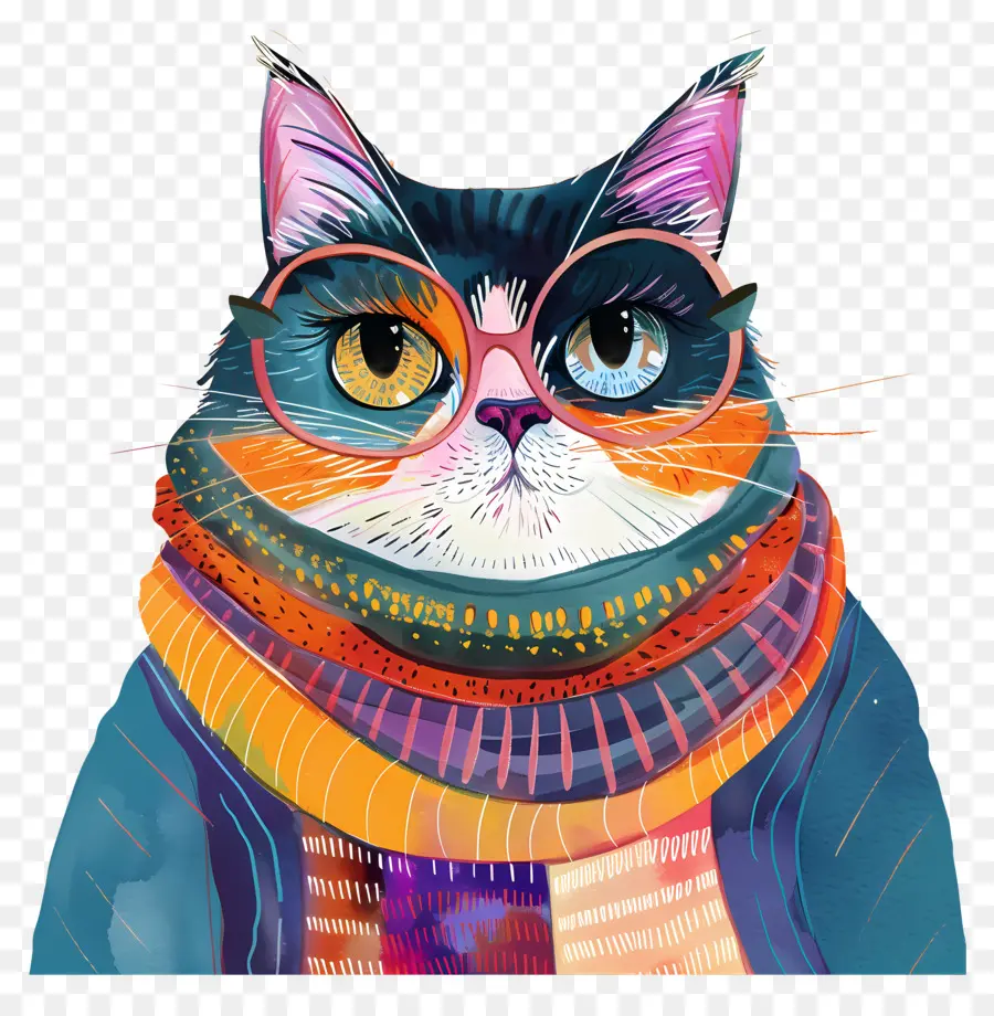 Gato，óculos PNG