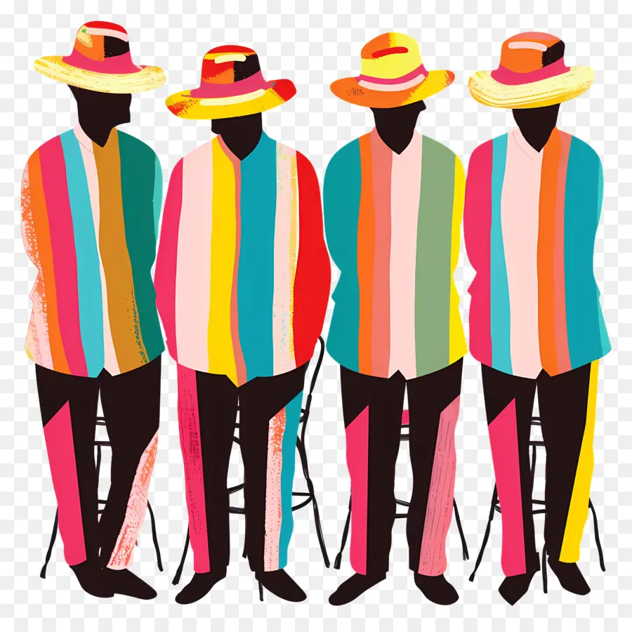 Barbershop Quartet，Men PNG