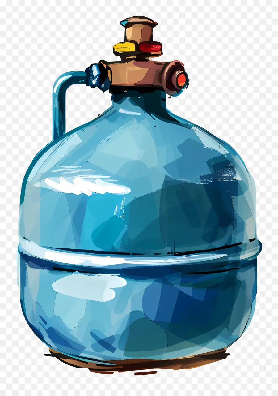 Cilindro De Gás De Cozinha，Aquecedor De água Azul PNG
