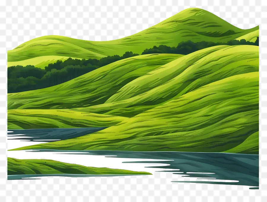 Colinas Verdes，Paisagem Verde PNG