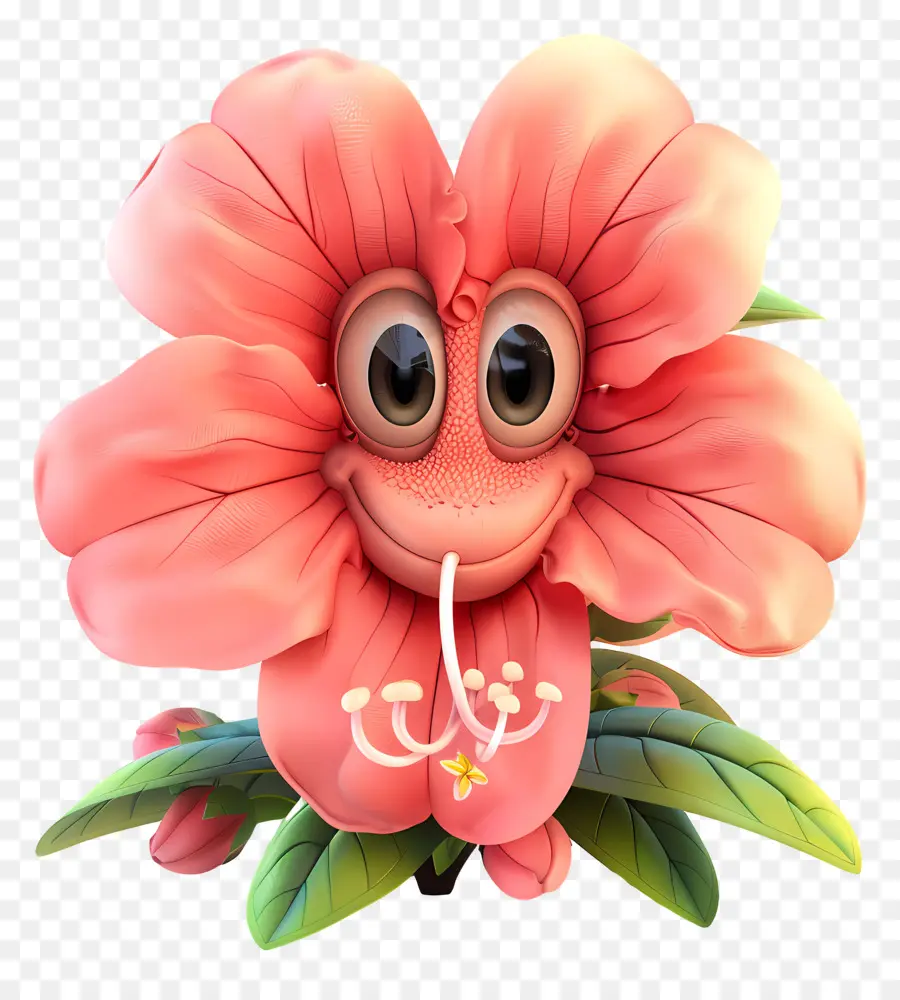 Flores De Desenhos Animados 3d，Personagem De Desenho Animado PNG