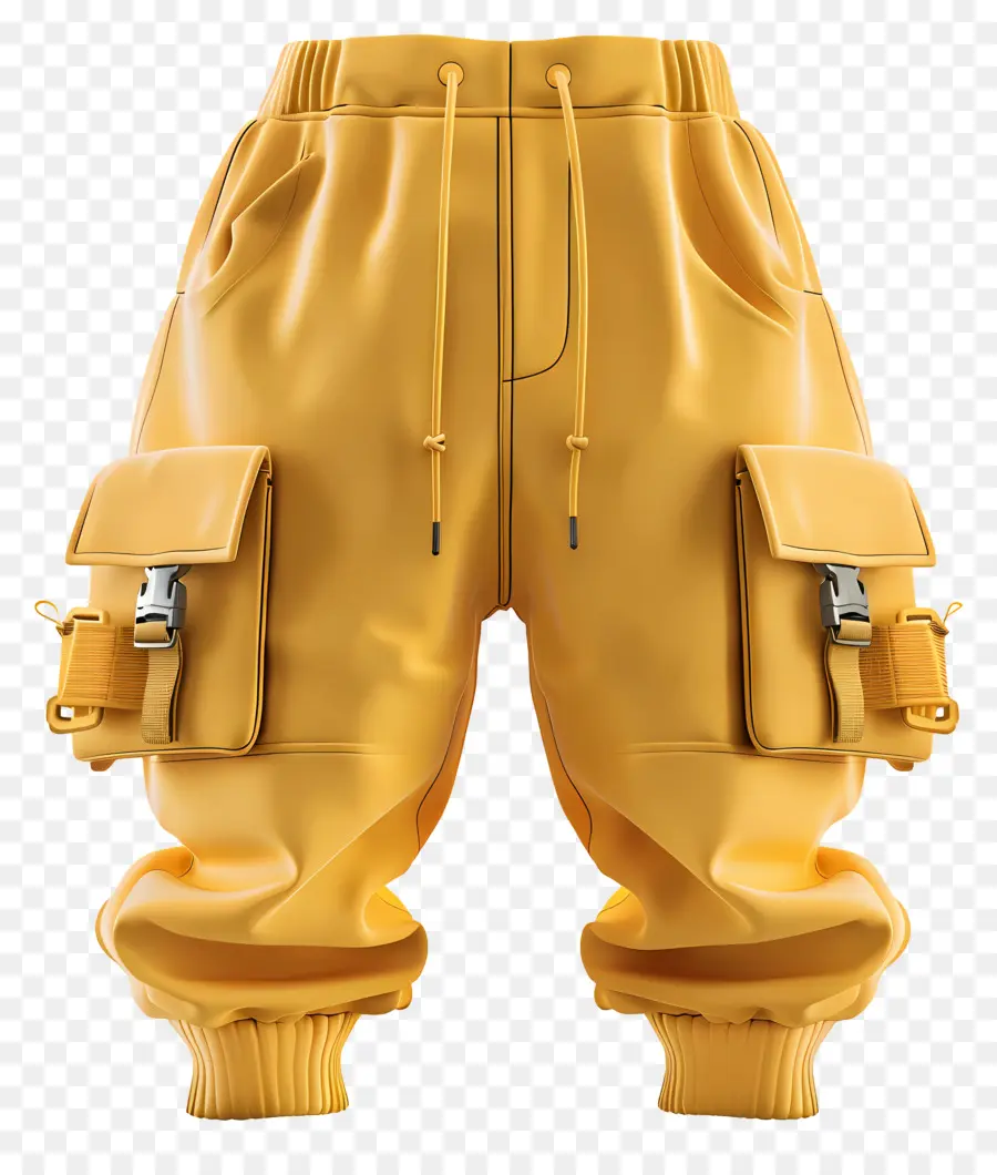 Calça Cargo，Calça Cargo Amarela PNG