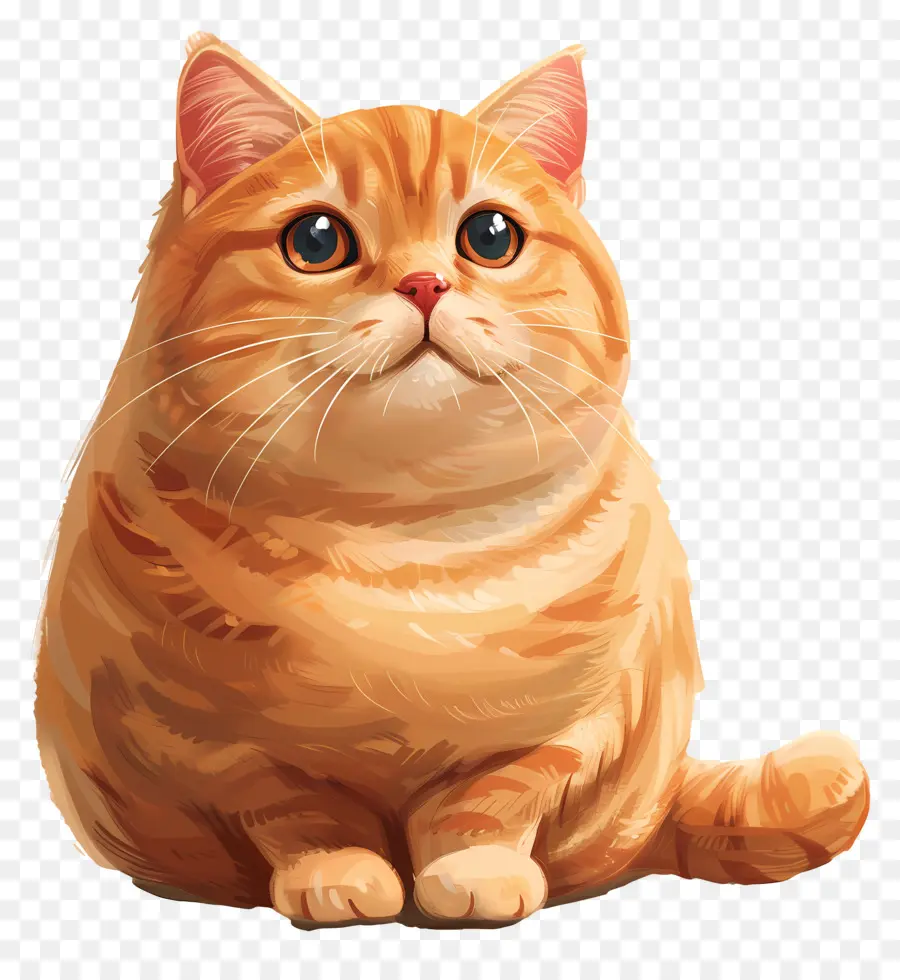 Ginger Cat，Gato Laranja PNG