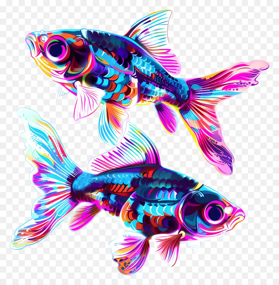 Glofish，Peixe PNG