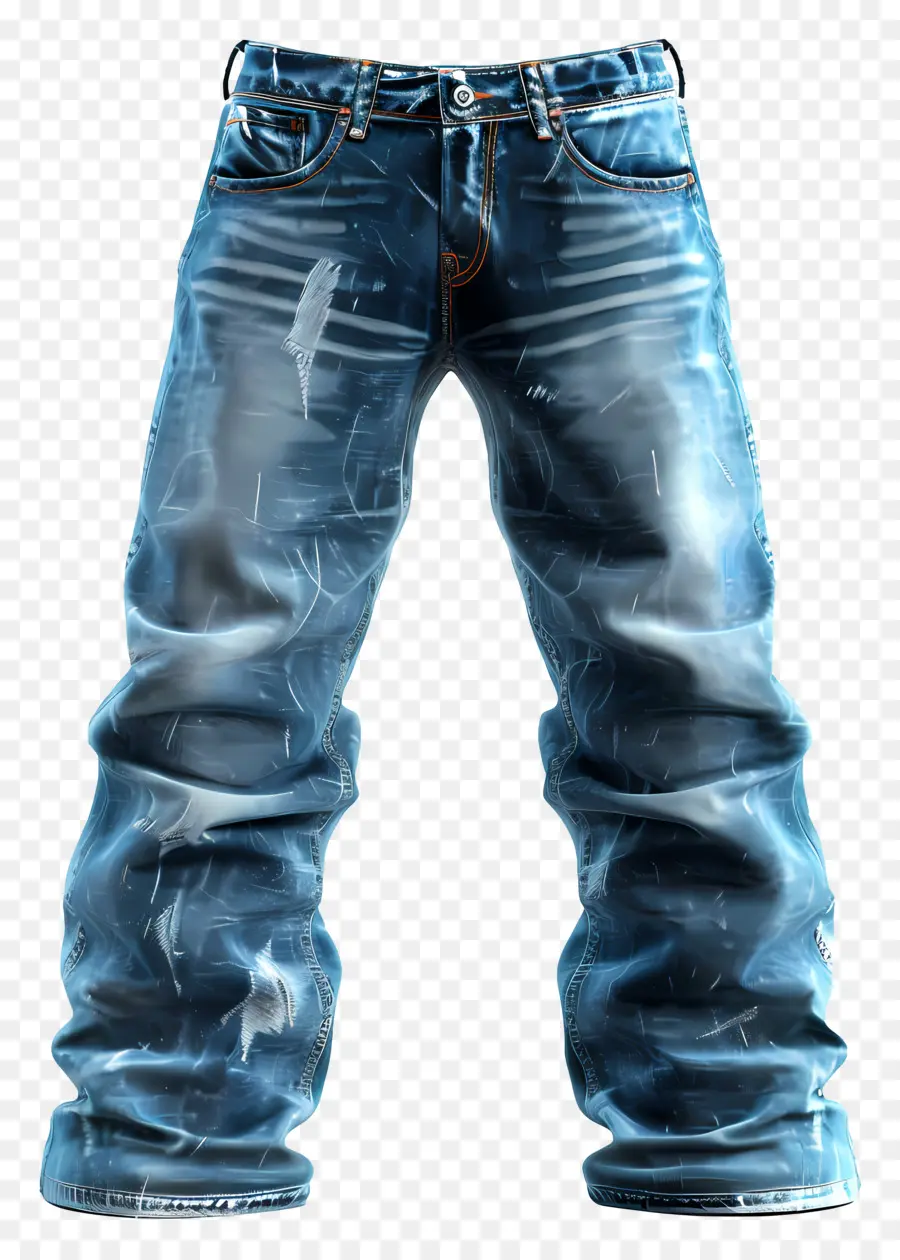 Calças Jeans，Jeans Desgastados PNG