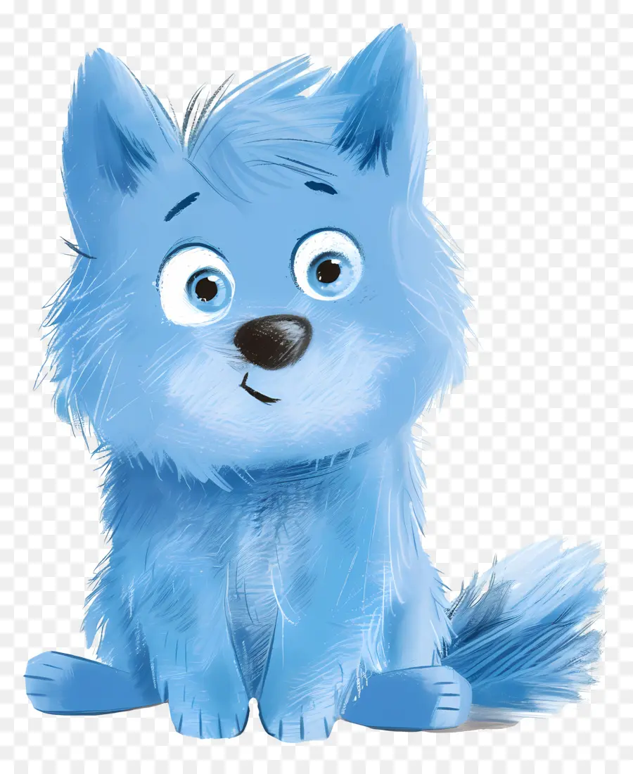 Azulado，Animal Peludo Azul PNG