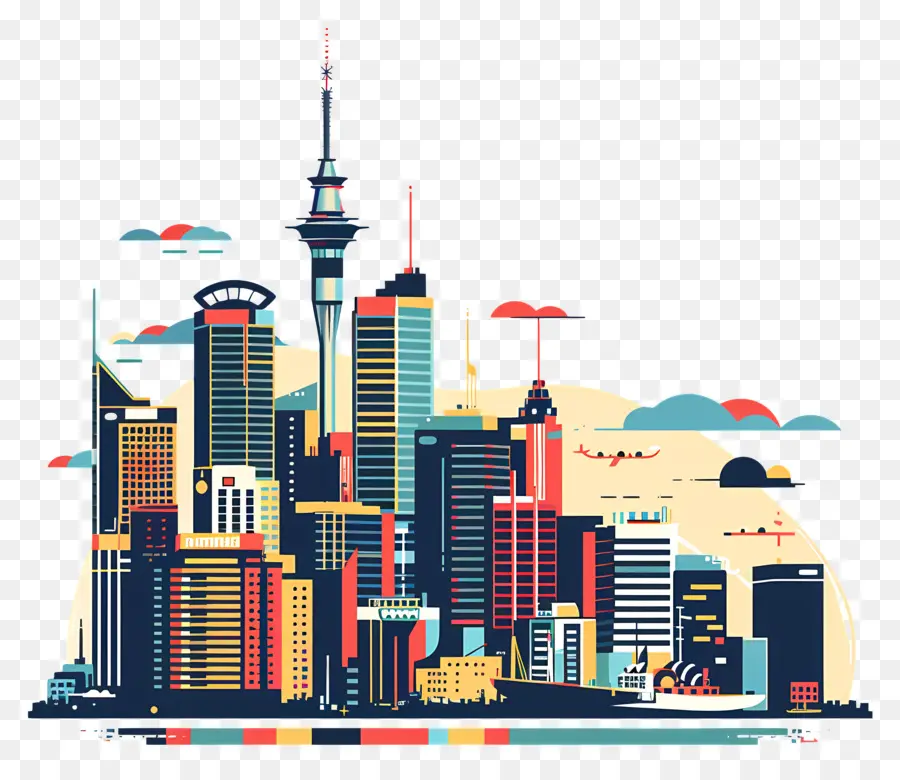 Auckland Skyline，O Horizonte Da Cidade PNG