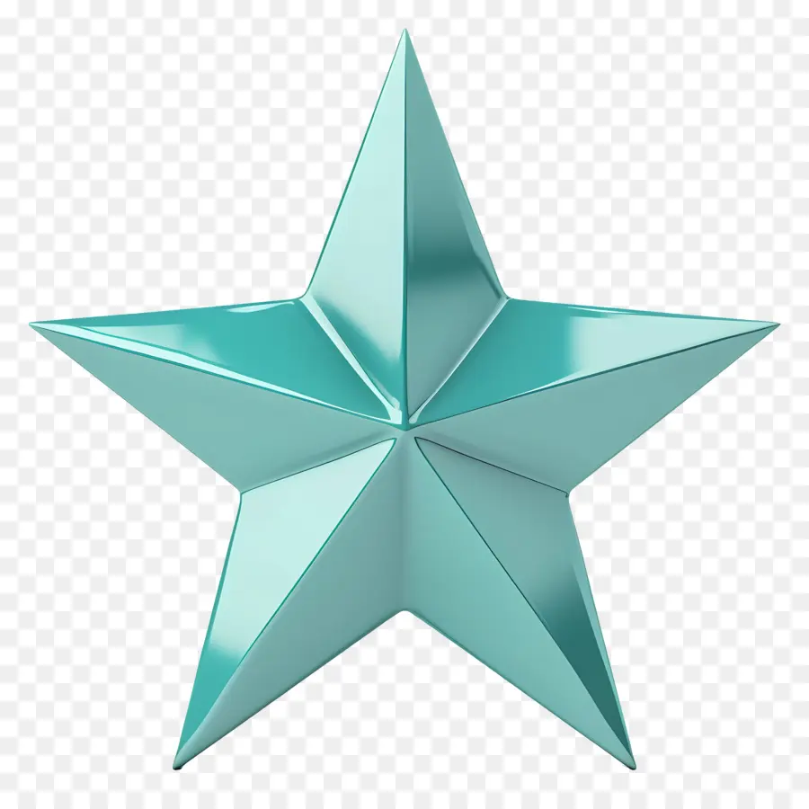 Estrela Turquesa，Estrela De Metal PNG