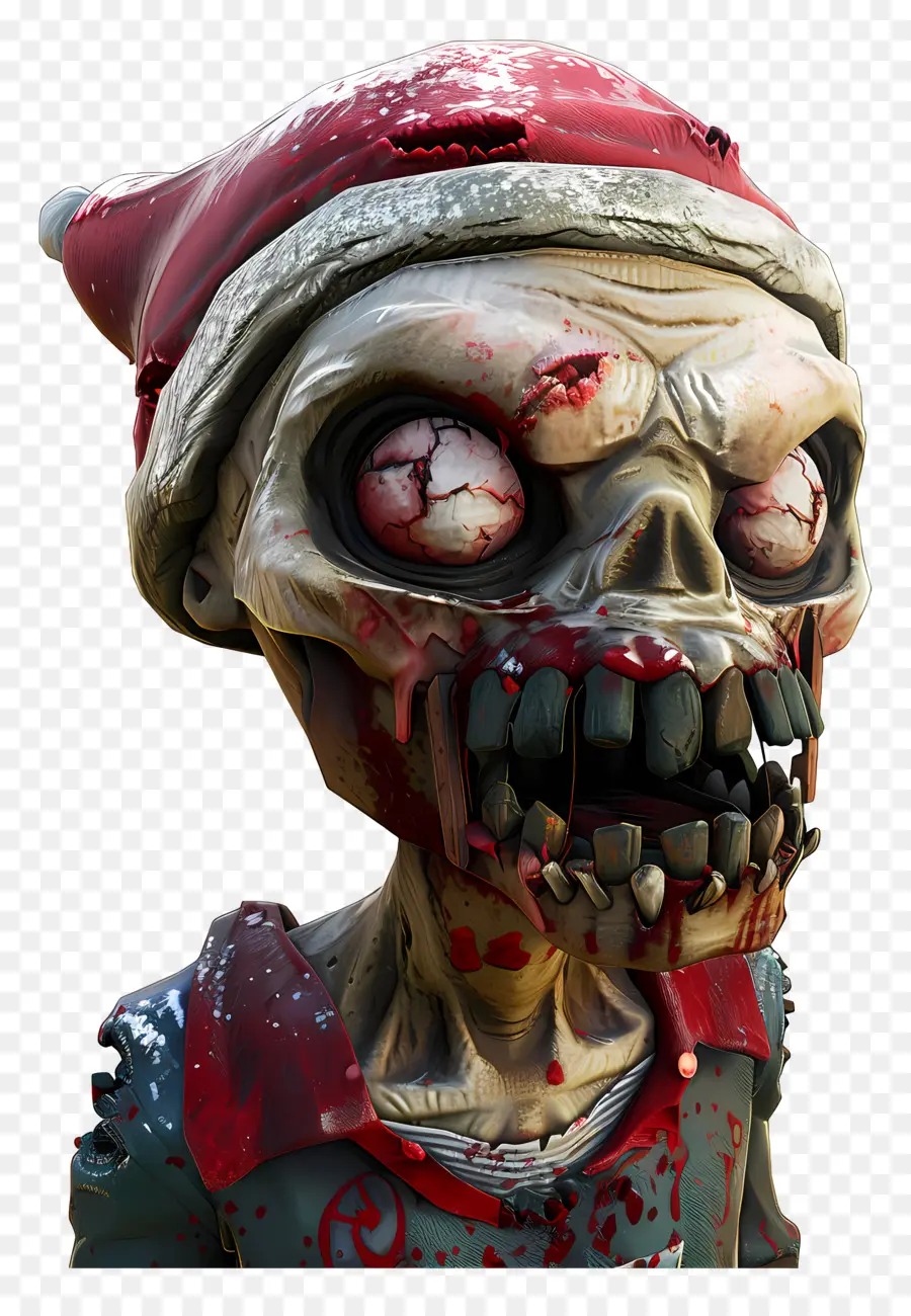 Zombie，Chapéu De Papai Noel PNG