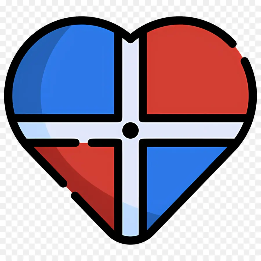 Bandeira Da República Dominicana，Coração PNG