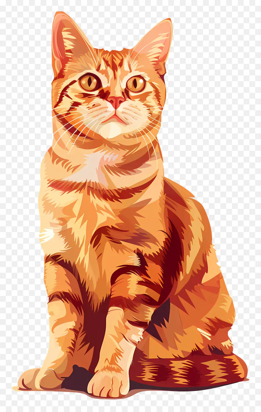 Ginger Cat，Gato Malhado Laranja PNG