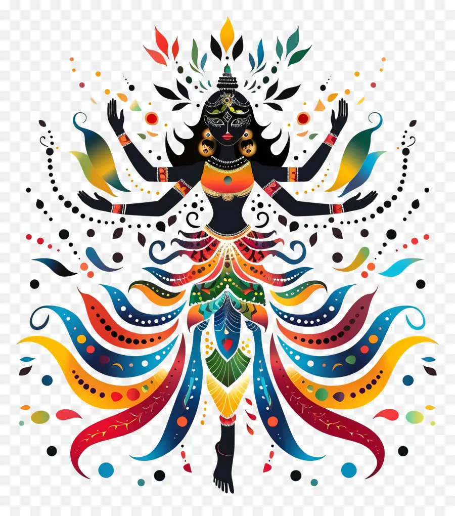 Feliz Navratri，Deusa Hindu Kali PNG