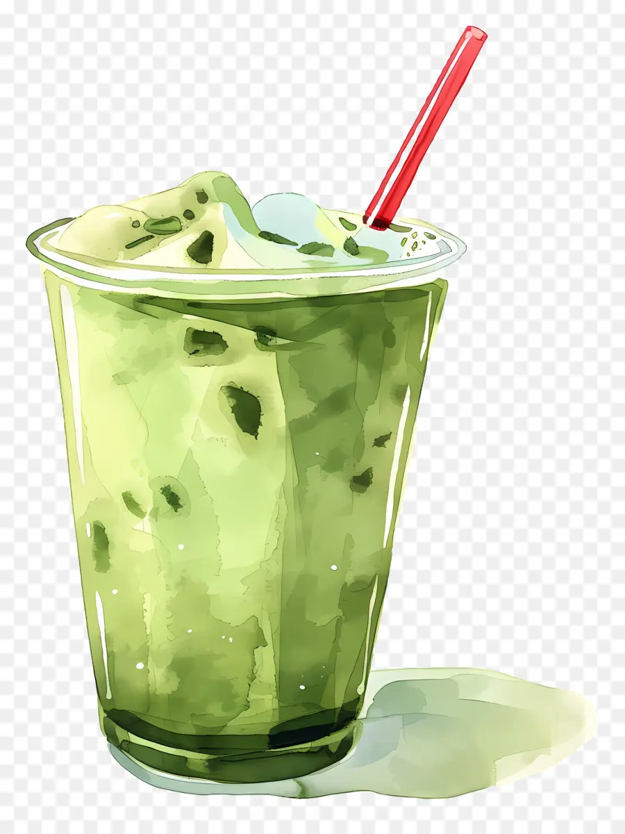 Bebida Matcha，O Chá Verde PNG