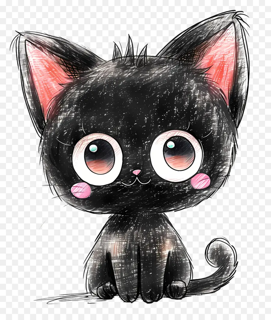 Kuromi，Gato Preto PNG