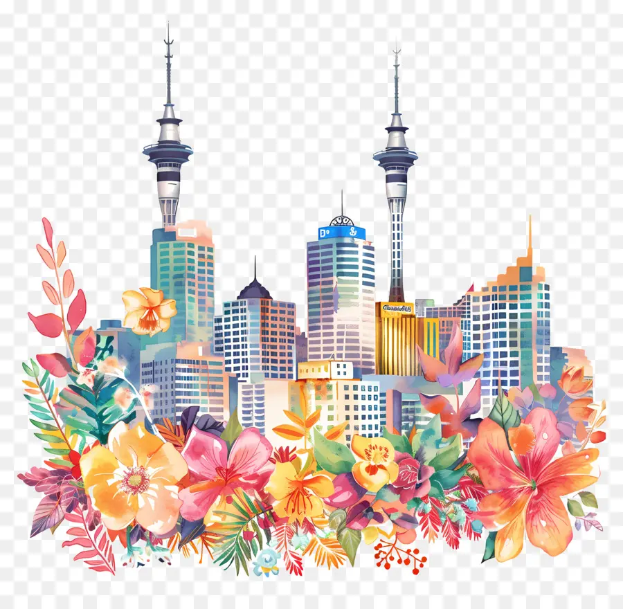 Auckland Skyline，O Horizonte Da Cidade PNG