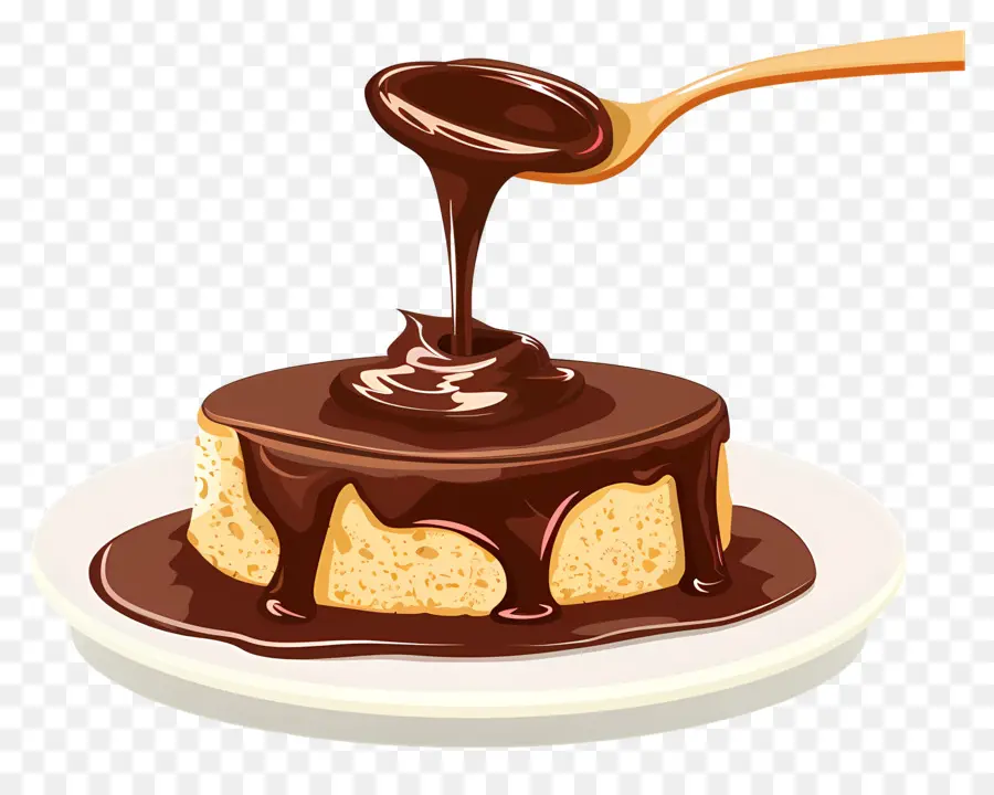 Calda De Chocolate，Bolo De Chocolate PNG