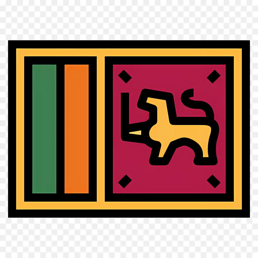 Sri Lanka Bandeira，Padrão Colorido PNG