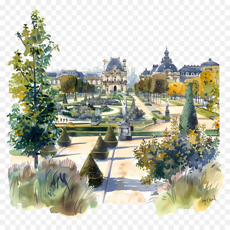 Jardins De Tuilerias，Palácio De Versalhes PNG