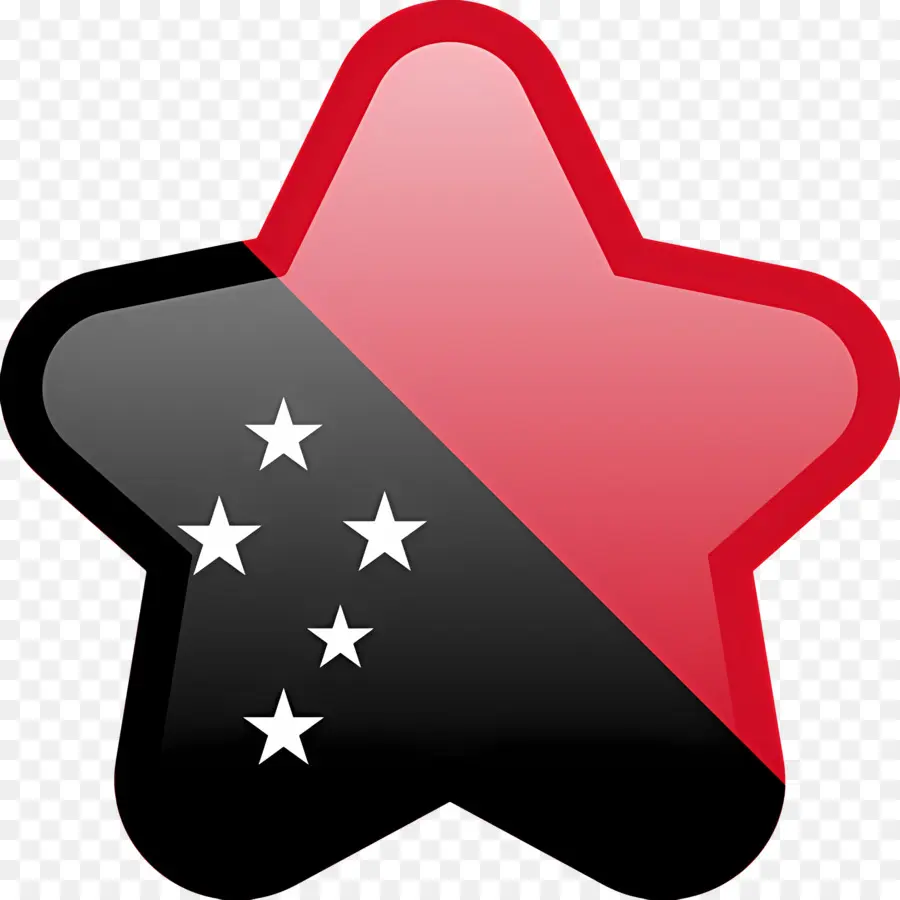 Papua Nova Guiné Bandeira，Estrela Negra E Vermelha PNG